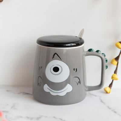 Quirky Dino Mug With Lid Coffee Mugs June Trading   