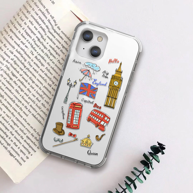 London Travels iPhone XS Clear Shockproof Case iPhone XS June Trading   