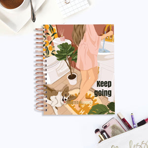 Undated Yearly Planner - Keep Going (2023 Collection) + Ultimate Sticker Book Undated Planners June Trading   