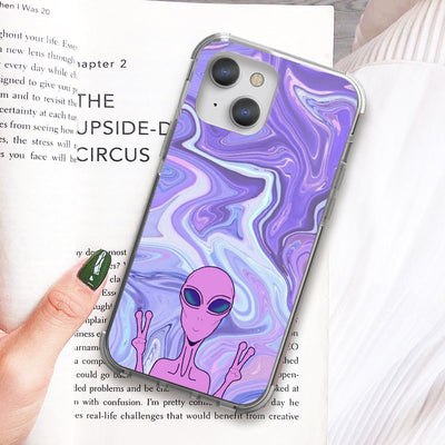 Trippy Alien iPhone 12 Pro Max Clear Shockproof Case iPhone 12 Pro Max June Trading   