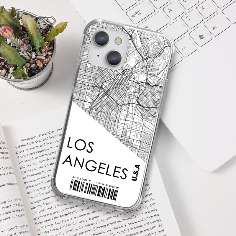 Los Angeles iPhone 13 PRO Clear Shockproof Case iPhone 13 Pro June Trading   