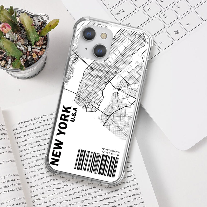 New York iPhone 11 Pro Max Clear Shockproof Case iPhone 11 Pro Max June Trading   