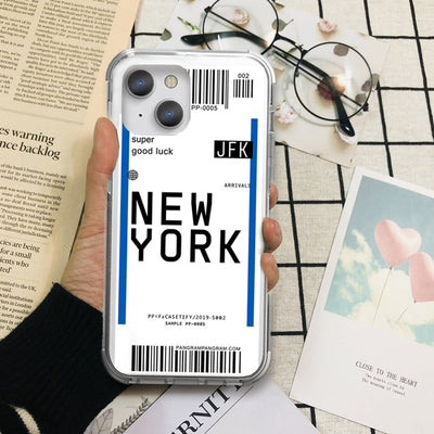 New York JFK iPhone 13 PRO Clear Shockproof Case iPhone 13 Pro June Trading   