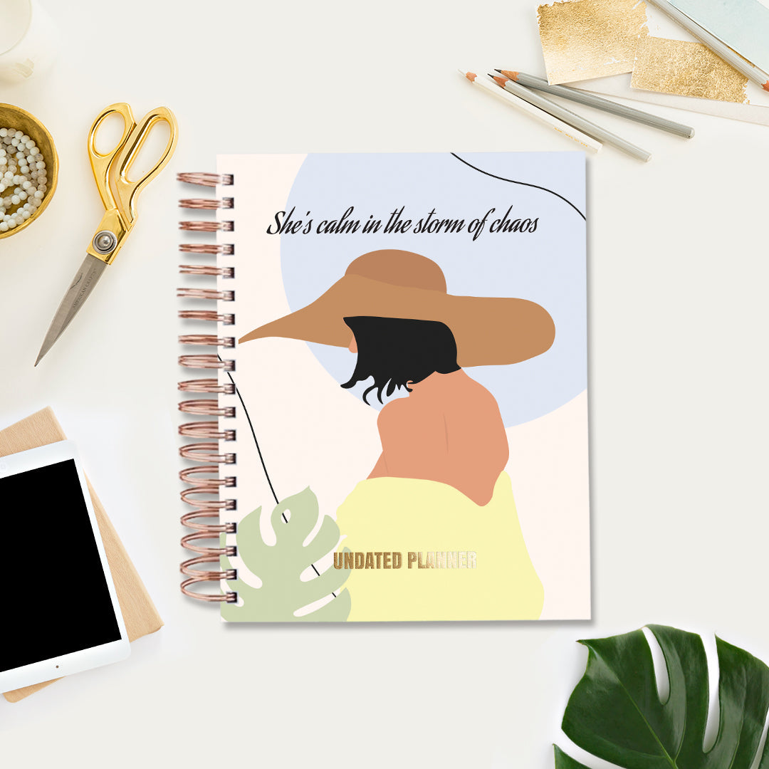 Undated Yearly Planner - Storm Of Chaos (2023 Collection) + Ultimate Sticker Book Undated Planners June Trading   