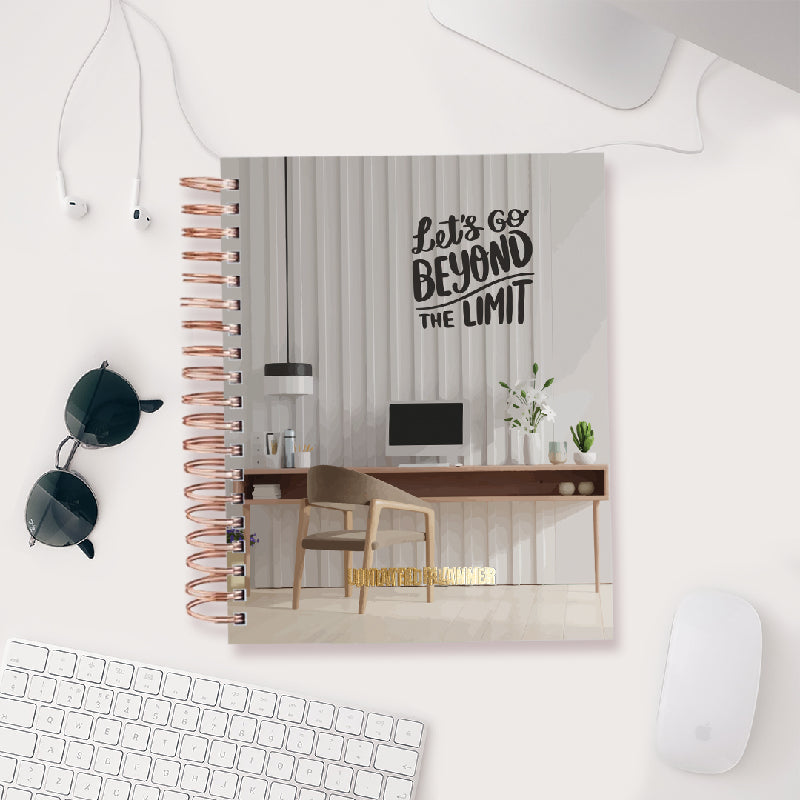 Undated Yearly Planner - Let's Go Beyond The Limit Undated Planners June Trading   