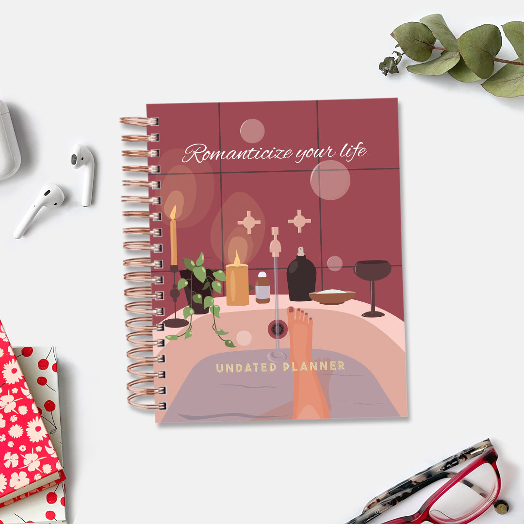 Undated Yearly Planner - Romanticize Your Life + Ultimate Sticker Book