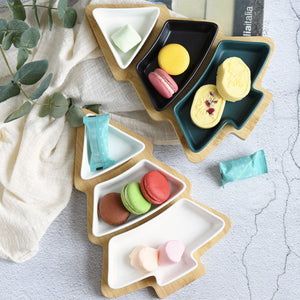 Christmas Tree Shaped Serving Tray Serving Plates June Trading   