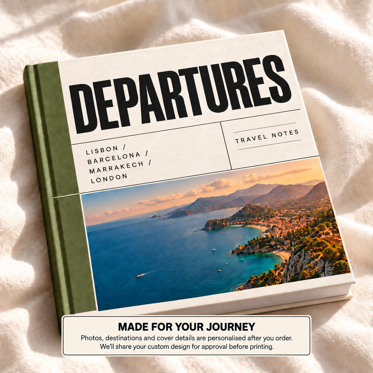 Departures Travel Book — personalised travel photo book cover