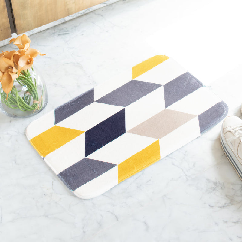 Geometric Tiles Soft Feel Doormat Doormats June Trading   