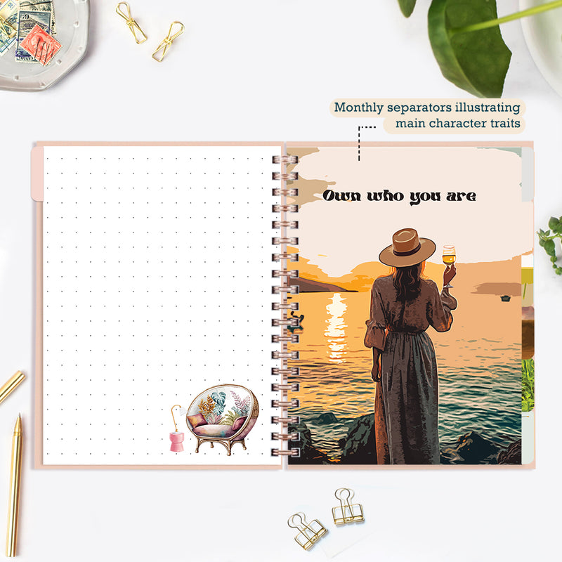 Undated Yearly Planner (2024 Collection) Taurus + Ultimate Sticker Book