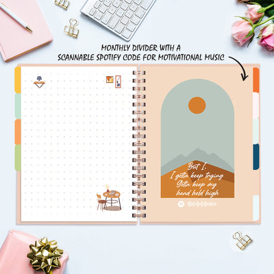 Undated Yearly Planner - A Winner Is A Dreamer Undated Planners June Trading   