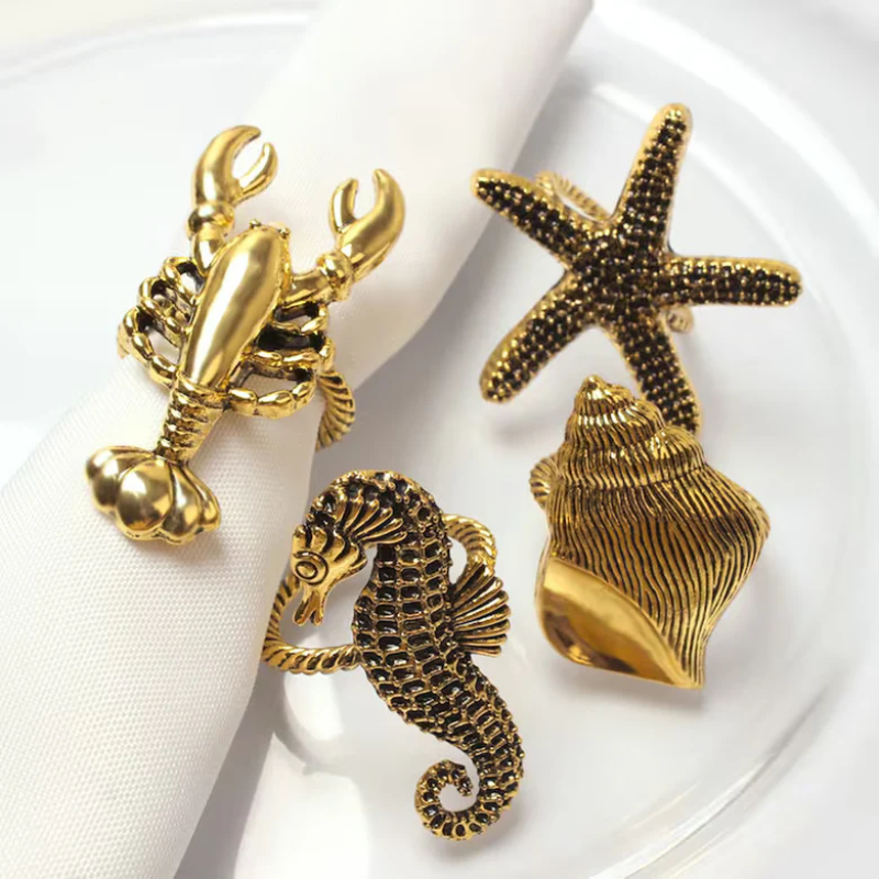 Ocean Muse Napkin Ring - Set Of Four