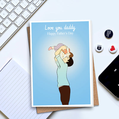 Love You Daddy - Fathers Day Greeting Cards Greeting Card June Trading   