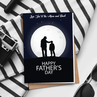 Love You To The Moon and Back - Fathers Day Greeting Cards Greeting Card June Trading   