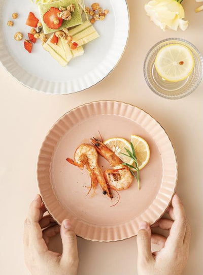 Pastel Ceramic Appetizer/Dessert Plates Snack Plate June Trading   