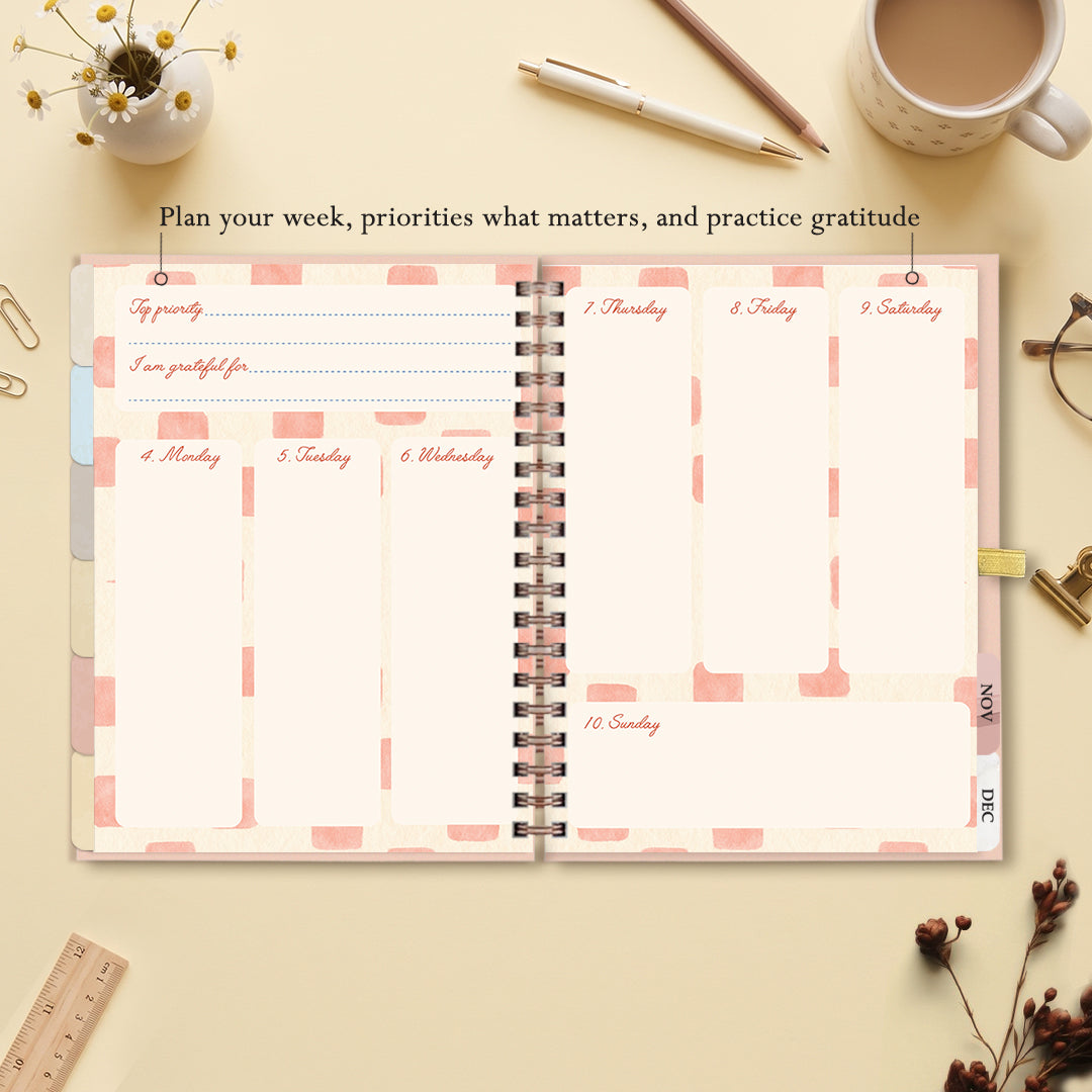 Inside the 2027 dated planner: daily planning pages