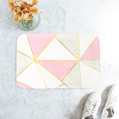 Pretty Pink Geometric Lines Soft Feel Doormat Doormats June Trading   