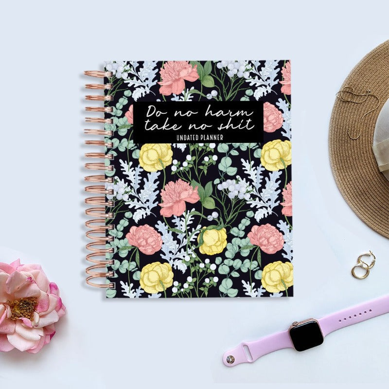 Undated Yearly Planner - Do No Harm Undated Planners June Trading   