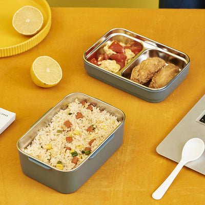Double Bento Box With Cute Carrot Top Handle Lunch Boxes June Trading   