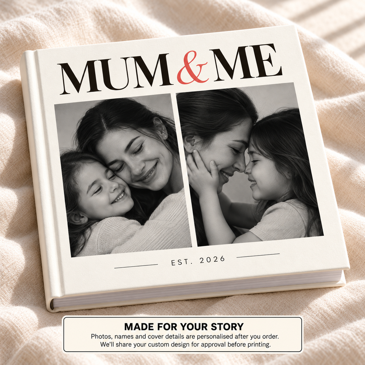 Mum And Me — personalised mum photo book cover