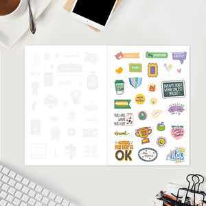 Undated Yearly Planner - Dream Big, Dare to Fail (2023 Collection) + Ultimate Sticker Book Undated Planners June Trading   