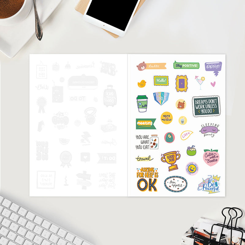 Undated Yearly Planner (2025 Collection) Out Do Me + Ultimate Sticker Book
