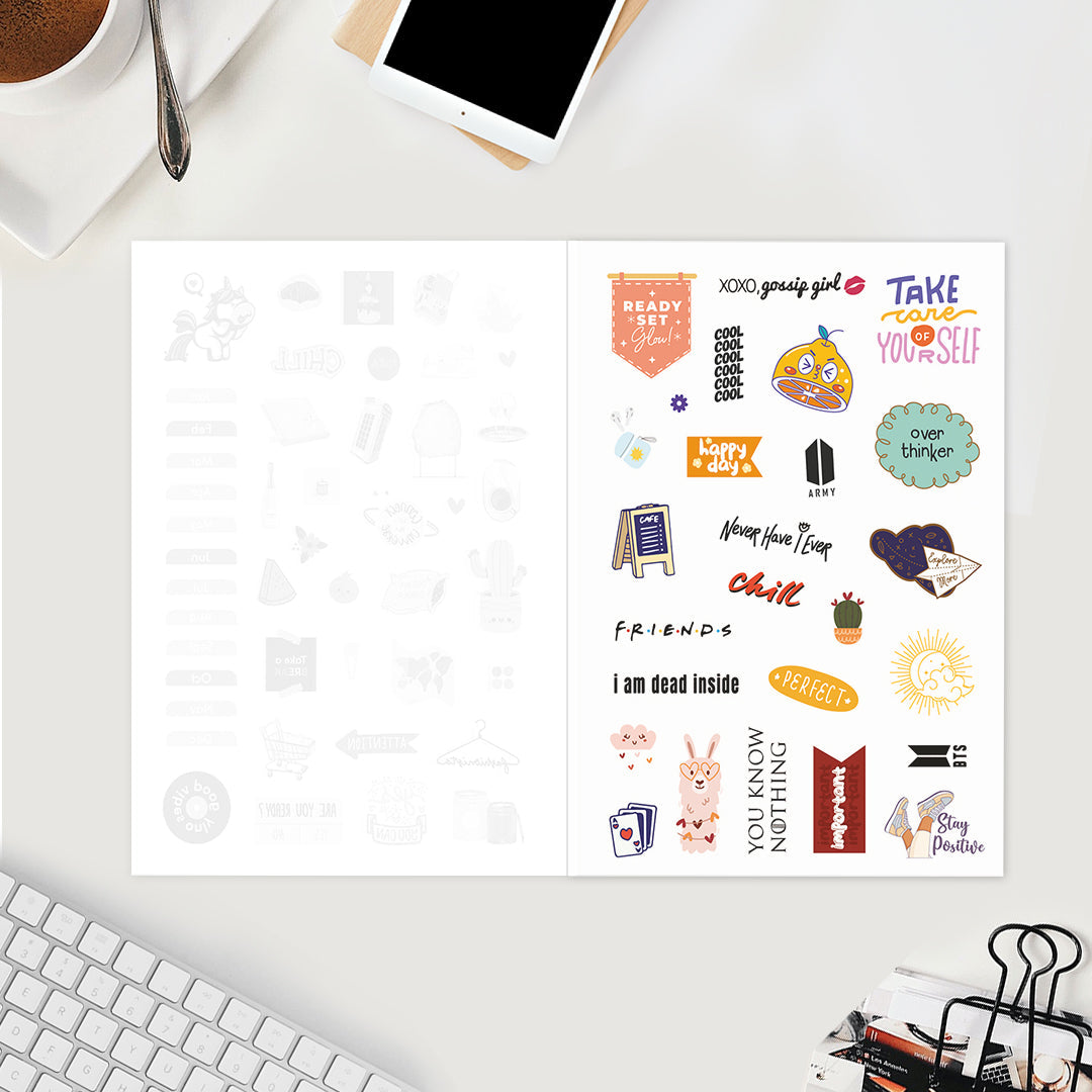 Undated Yearly Planner - Veni Vidi Amavi (2023 Collection) + Ultimate Sticker Book Undated Planners June Trading   