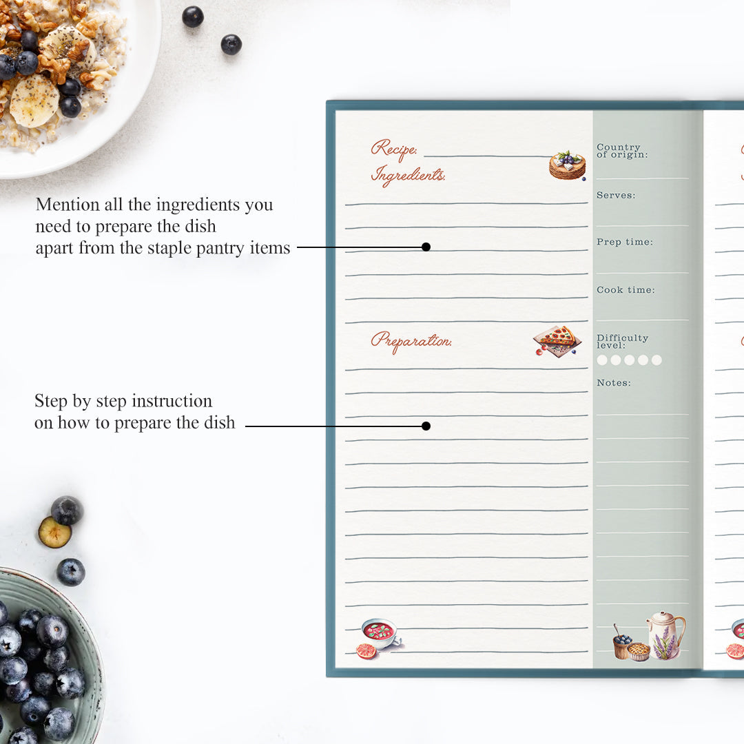 Good Food, Good Mood - Recipe Journal Recipe Journals The June Shop   