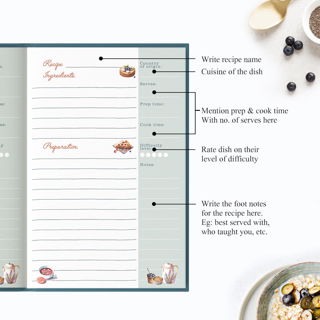 Food Is My Passion - Recipe Journal Recipe Journals The June Shop   