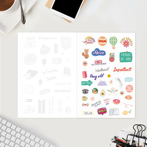 Undated Yearly Planner - Embrace Your Own Pace (2023 Collection) + Ultimate Sticker Book Undated Planners June Trading   