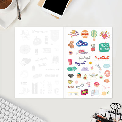 Undated Yearly Planner (2025 Collection) Out Do Me + Ultimate Sticker Book