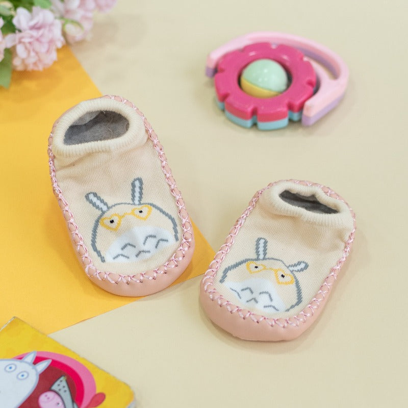 Rabbit - Baby Socks - Peach Baby Socks June Trading Small  