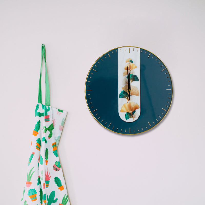 Artistic Aqua Blue Wall Clock Wall Clocks June Trading   