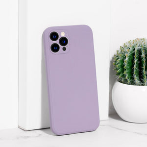 Apple iPhone 12 Pro Liquid Silicone Premium Protective Case iPhone 12 & 12 Pro June Trading Grape Purple  