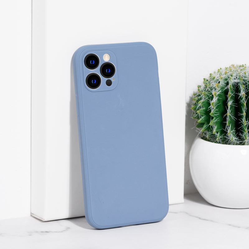 Apple iPhone 12 Pro Liquid Silicone Premium Protective Case iPhone 12 & 12 Pro June Trading Steel Blue  