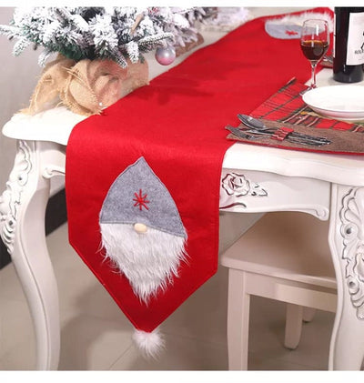Christmas 3D Table Runner Christmas Decor Coral Tree Red  