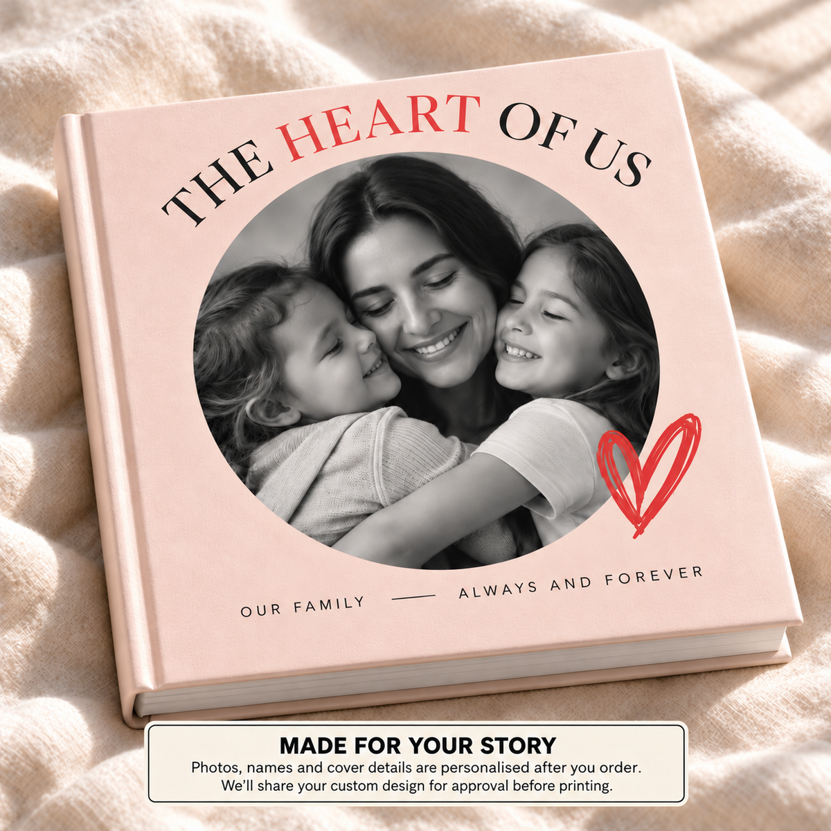 The Heart Of Us — personalised couples & anniversary photo book cover