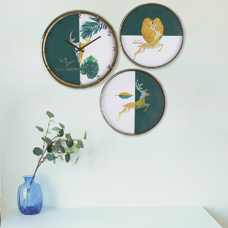 Tropical Deer Wall Clock & Frame Set
