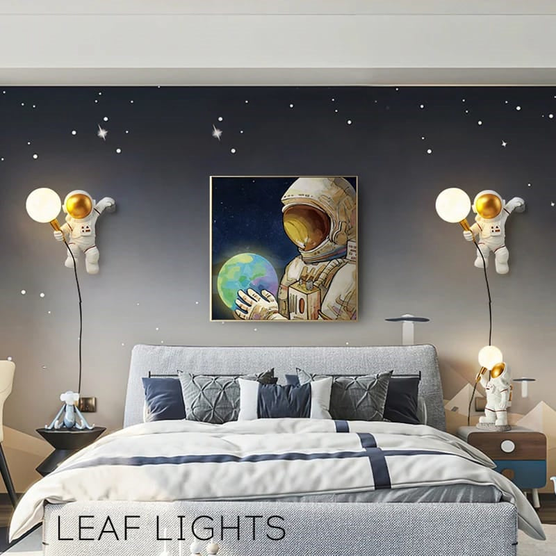 Wall Hanging Astronaut Light Lamps Coral Tree   
