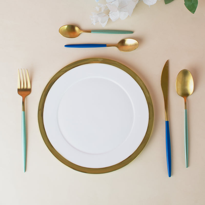 Aurulent Edge Dinner Plate (8 Inches) Starter Plates June Trading   